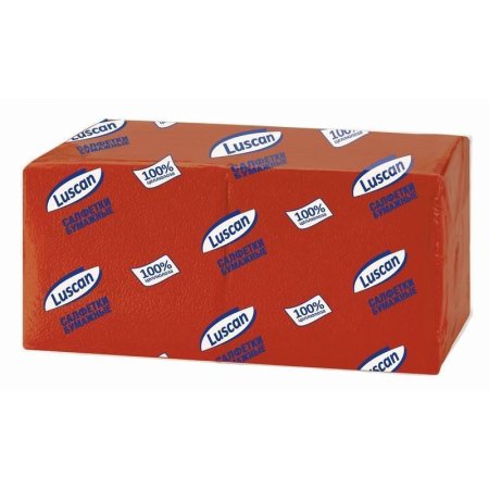 Салфетки бумажные Luscan Profi Pack 24х24 см оранжевые 1-слойные 400  штук в упаковке