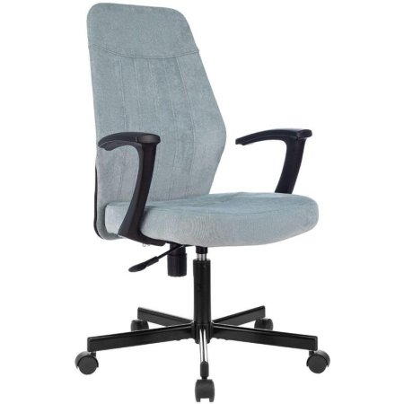 Кресло офисное Easy Chair 224 PPU серо-голубое (ткань, металл)