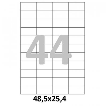 Этикетки самоклеящиеся Office Label 48.5x25.4 мм (44 штуки на листе A4, 100 листов в упаковке) Этикетки самоклеящиеся Office Label 48.5x25.4 мм (44 штуки на листе A4, 100 листов в упаковке)