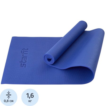 Коврик для йоги Starfit FM-101 PVC 183x61х0.8 см темно-синий