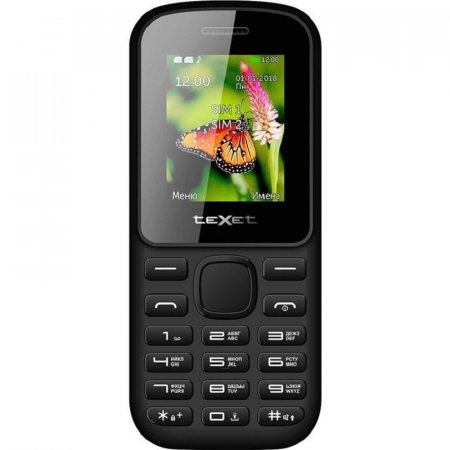 Мобильный телефон Texet TM-130 черный/красный
