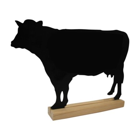 Ценник меловой Корова 157х297 мм на деревянной подставке