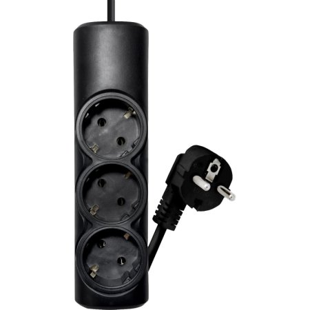 Удлинитель Progix PG323 3 розетки 2 м с заземлением чёрный