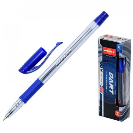 Ручка шариковая неавтоматическая масляная Unimax Dart GP синяя (толщина линии 0.5 мм)