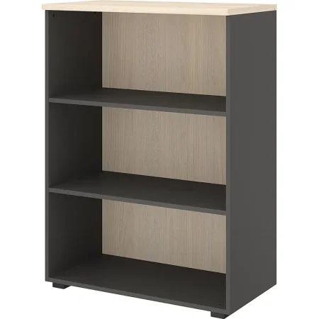 Стеллаж для документов Комус Мебель К-Loft 241H011 дуб  скандинавский/графит  786х420х1080 мм