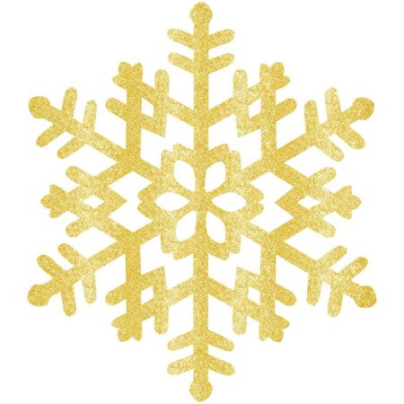 Украшение Снежинка для декорирования Веселая Затея золотистая 37 см