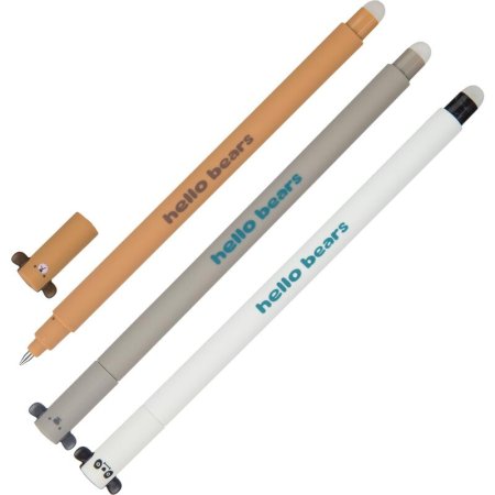 Ручка гелевая со стираемыми чернилами M&G Hello Bears синяя  (толщина линии  0.35 мм)