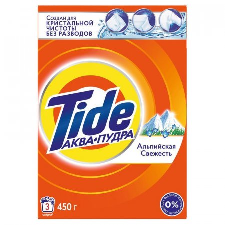 Порошок стиральный автомат Tide Аква Пудра Альпийская свежесть 450 г