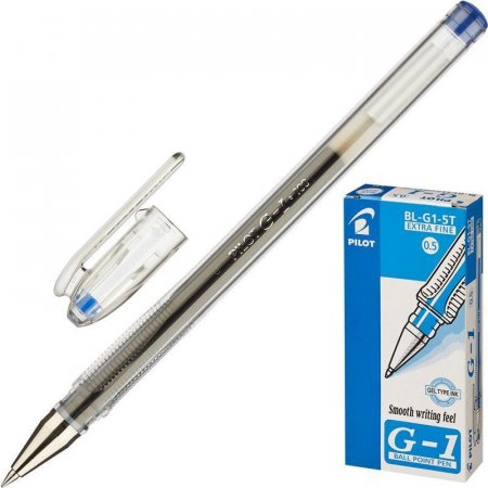 Ручка гелевая Pilot BL-G1-5T синяя (толщина линии 0,3 мм)