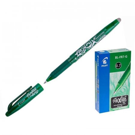 Ручка гелевая со стираемыми чернилами Pilot BL-FR7-G Frixion зеленый (толщина линии 0.35 мм)