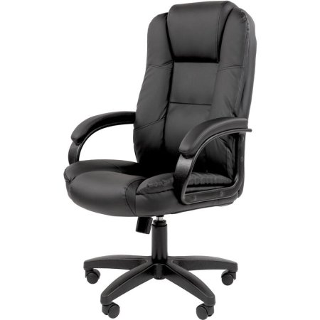 Кресло для руководителя Chairman 600 LT черное (искусственная кожа,  пластик)