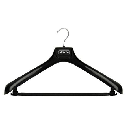 Вешалка-плечики для легкой одежды Attache С024 с перекладиной черная  (размер 48-50)