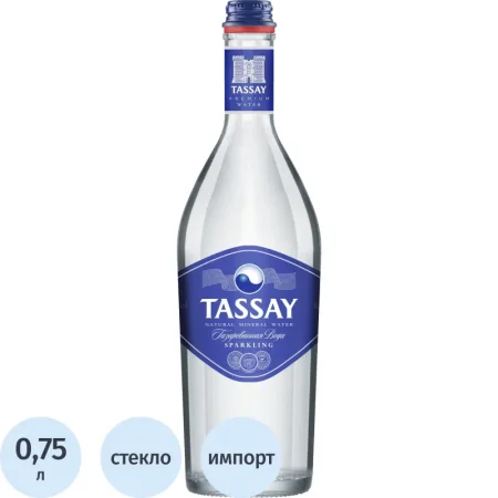 Вода минеральная Tassay столовая газированная 0.75 л Вода минеральная Tassay столовая газированная 0.75 л
