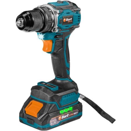 Дрель-шуруповерт аккумуляторная Bort BAB-21S бесщеточная 2 АКБ x Li-ion  (18 В, 2 Ач)+ЗУ в кейсе (93414912)