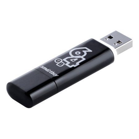 Флеш-память USB 2.0 64 Гб Smartbuy Glossy (SB64GBGS-K)
