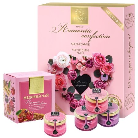 Подарочный набор Peroni-honey Romantic Confection (120 г, чай 35 г)