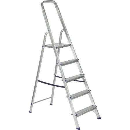 Стремянка алюминиевая 5 ступеней Topfort 1688087 Стремянка алюминиевая 5 ступеней Topfort 1688087