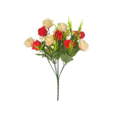 Цветок искусственный Вещицы Роза в букете (27x17см) E4-238M