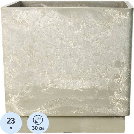 Горшок для цветов 23 л серый (30x30 см) Горшок для цветов 23 л серый (30x30 см)