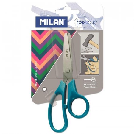 Ножницы детские Milan Basic зеленые (133 мм, универсальные)