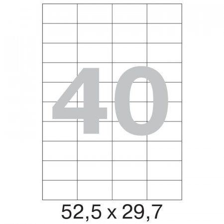 Этикетки самоклеящиеся Office Label белые 52.5х29.7 мм (40 штук на листе А4, 100 листов в упаковке)
