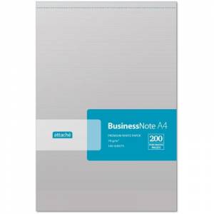 Блокнот Attache Микроперфорация А4 100 листов серебристый в линейку на склейке (200х297 мм)