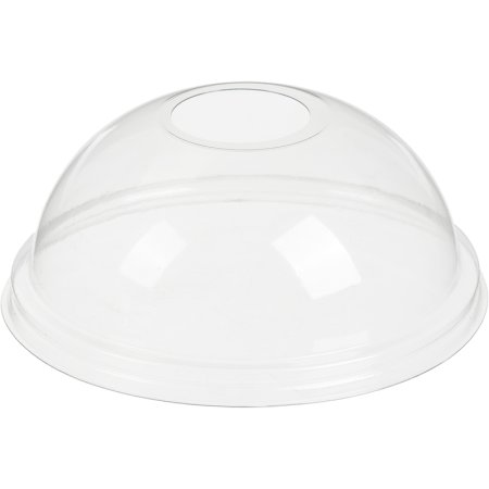 Крышка для стакана Стиролпласт 95 мм пластиковая прозрачная купольная с  отверстием 1000 штук в упаковке