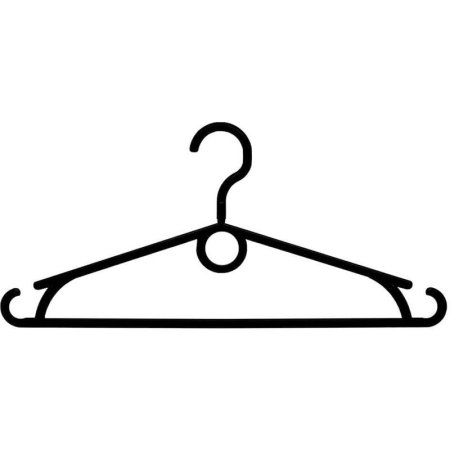 Вешалка-плечики для легкой одежды ПВ-09 черная (размер 44-46, 210 штук в  упаковке)