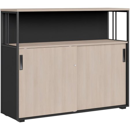 Шкаф-купе комбинированный Easy Loft полузакрытый (дуб  скандинавский/графит, 1370х420х1116 мм)