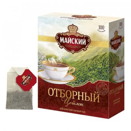 Чай Майский Цейлон Отборный черный 100 пакетиков