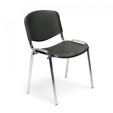 Стул офисный Easy Chair Изо черный (пластик, металл хромированный)