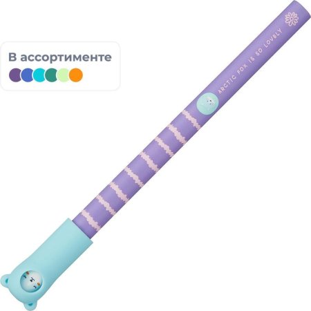 Ручка гелевая неавтоматическая M&G Adorable Pet синяя (толщина  линии письма 0.35 мм)