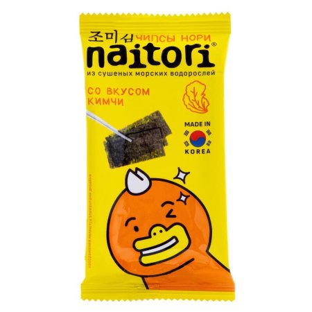 Чипсы-нори Naitori со вкусом кимчи 3 г 10 штук в упаковке