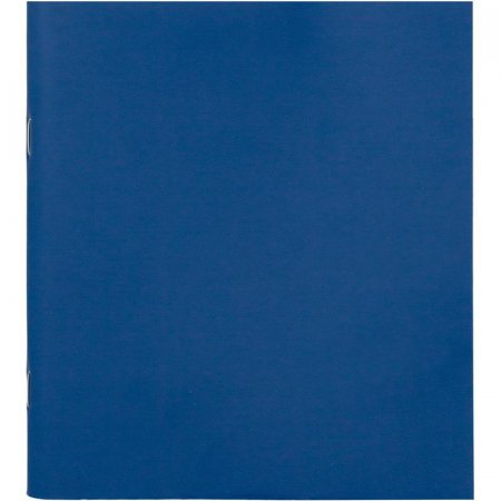 Тетрадь общая А5 96 листов в клетку на скрепке (обложка синяя, 50 штук в  упаковке)