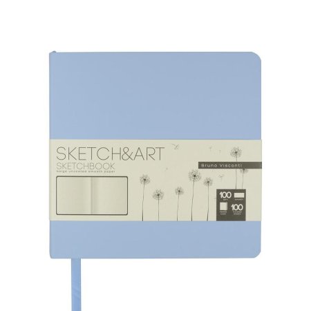 Скетчбук Sketch&Art Zefir 145х145 мм 100 листов голубой