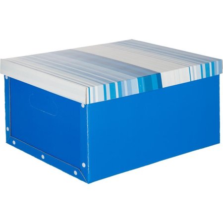 Короб архивный микрогофрокартон Attache 430х330х220 мм с крышкой синий