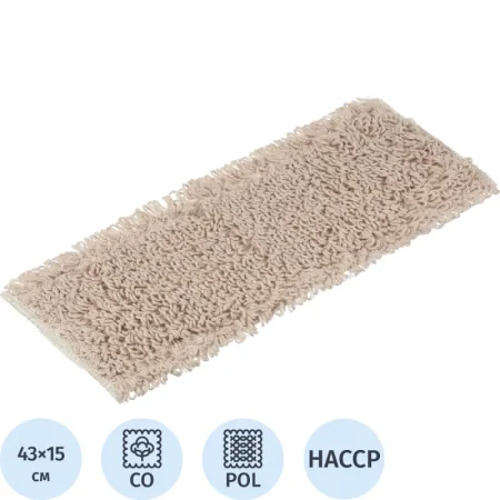 Насадка МОП для швабры-флаундера (плоской) Росмоп хлопок/полиэстер 43x15  см бежевая