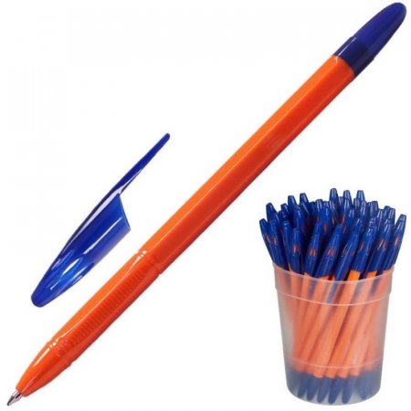 Ручка шариковая масляная Стамм 555 синяя (толщина линии 0.7 мм)