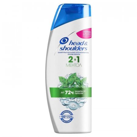 Шампунь-бальзам против перхоти Head&Shoulders 2в1 Ментол 400 мл
