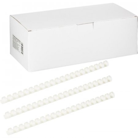 Пружины для переплета пластиковые 14 мм белые (100 штук в упаковке)