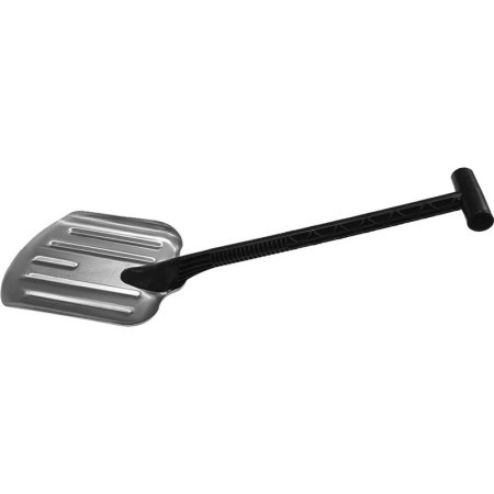 Лопата для уборки снега автомобильная ковш алюминиевый (20.5х28 см) с  черенком