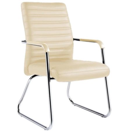 Конференц-кресло Easy Chair 806 VPU бежевое (искусственная кожа, металл  хромированный)