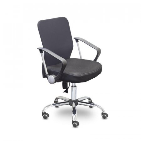 Кресло офисное Easy Chair 203 черное (сетка/ткань, металл)