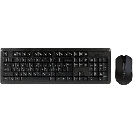 Набор клавиатура+мышь A4Tech V-Track 4200N клав:черный мышь:черный USB  WLS