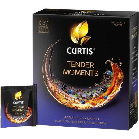 Чай Curtis Tender Moments черный черника/ежевика/мята 100 пакетиков