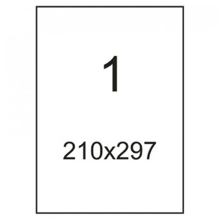 Этикетки самоклеящиеся Office Label эконом 210x297 мм белые (1 штука на листе А4, 100 листов в упаковке)