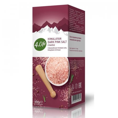 Соль 4Life розовая гималайская крупная 500 г