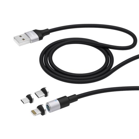 Кабель Deppa USB A - Lightning - USB Type-C - micro USB 1.2 метра  (72282)