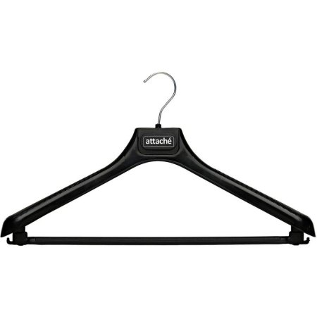 Вешалка-плечики для легкой одежды Attache С044 с перекладиной черная  (размер 48-50)