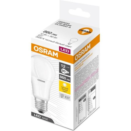 Лампа светодиодная Osram 12 Вт E27 (А, 3000 К, 940 Лм, 220 В,  4058075527683)